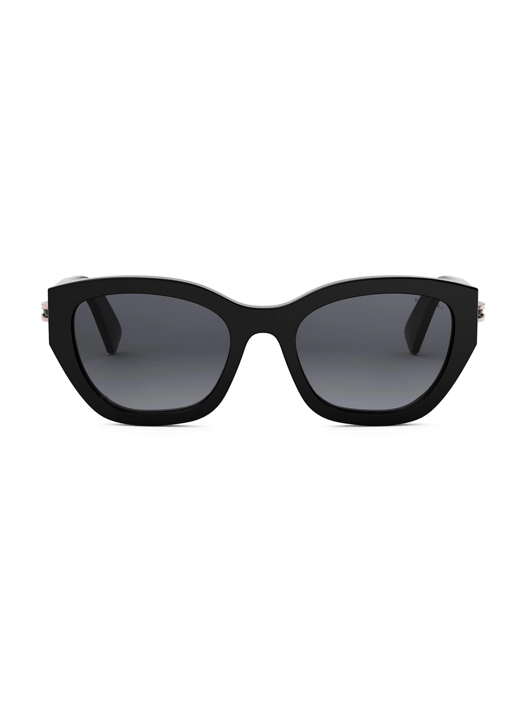 Women's B. Zero1 55MM Cat-Eye Sunglasses - Shiny Black Gradient Smoke - 1
