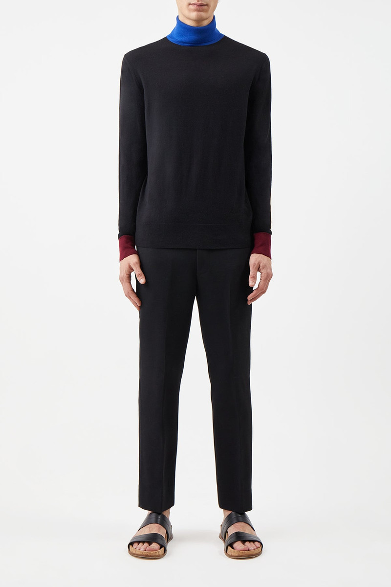 GABRIELA HEARST Jermaine Knit Turtleneck in Tricolor Merino Wool outlook