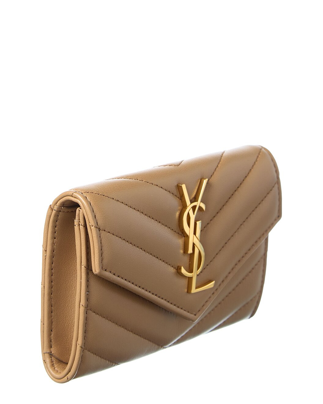 Saint Laurent Small Matelasse Leather Envelope Wallet - 4