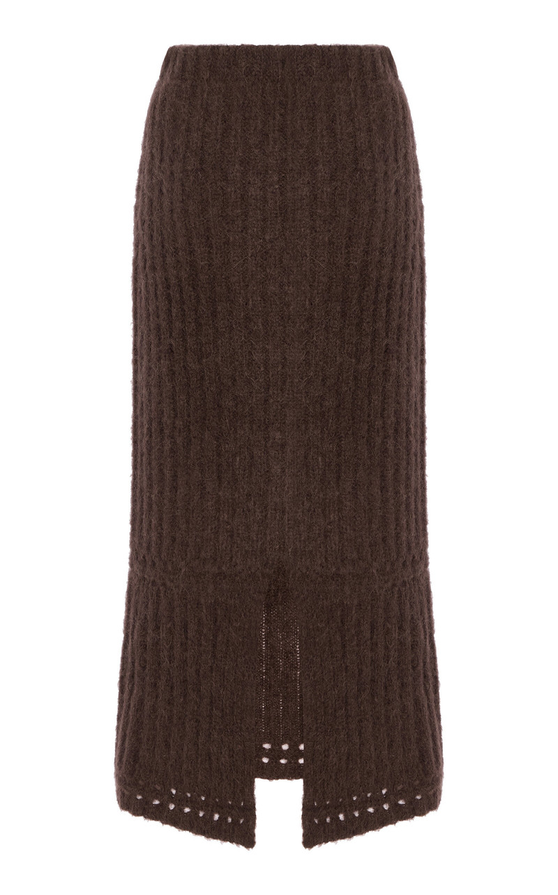 BY MALENE BIRGER Sofia Knit Skirt brown outlook