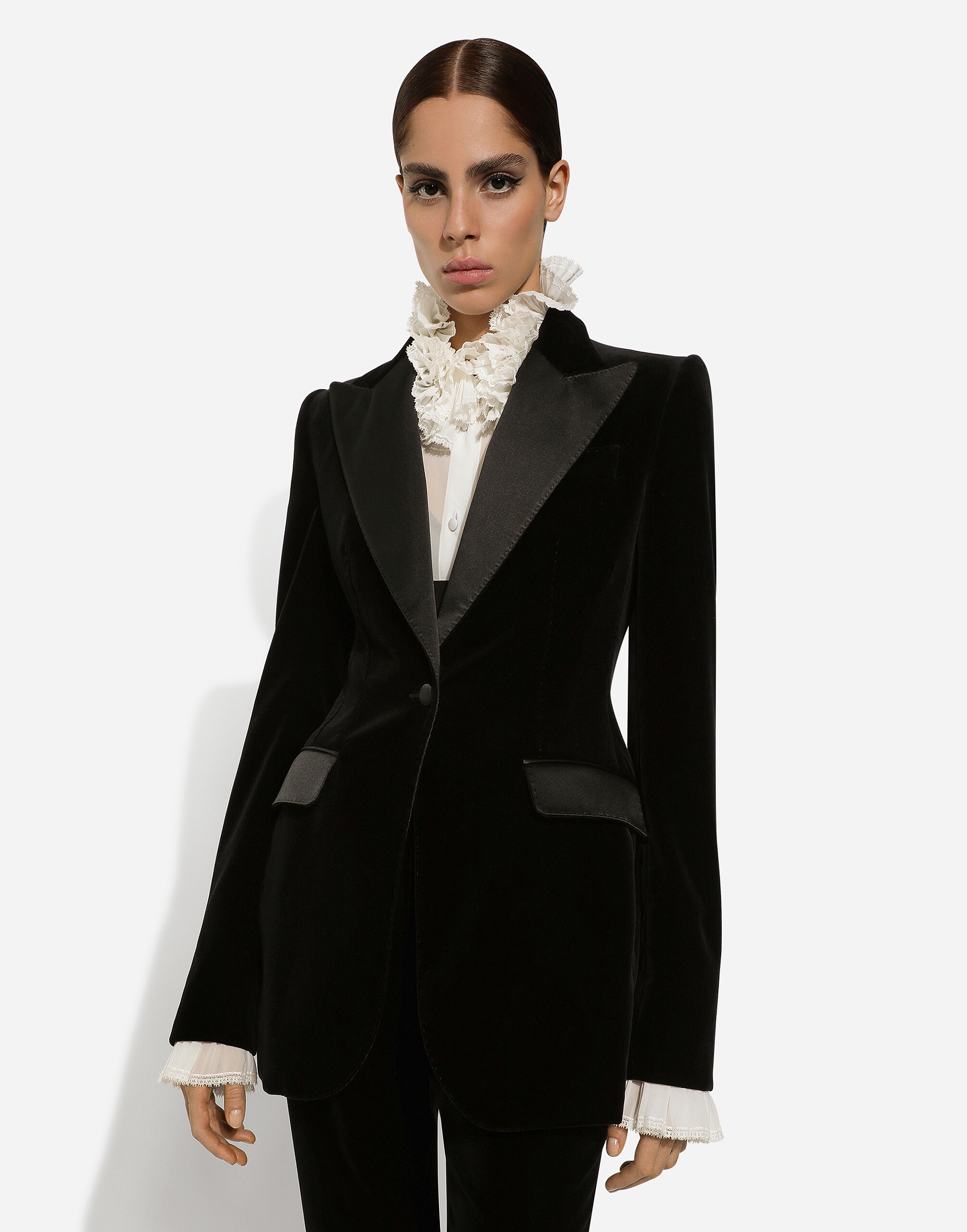 Velvet single-breasted Turlington tuxedo jacket - 5