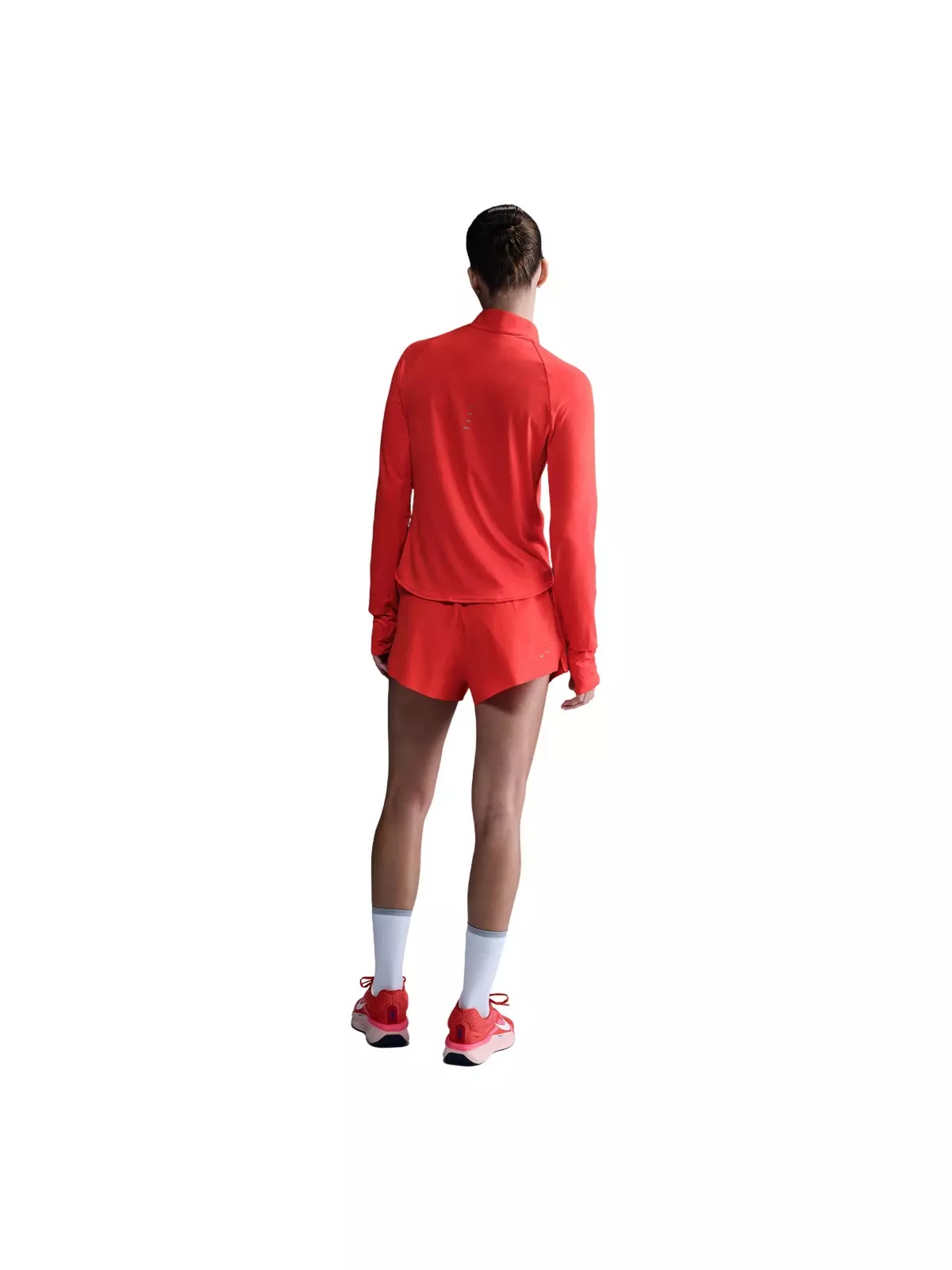 Women's Swift Dri-FIT UV 1/4-Zip Running Top-Red - 5