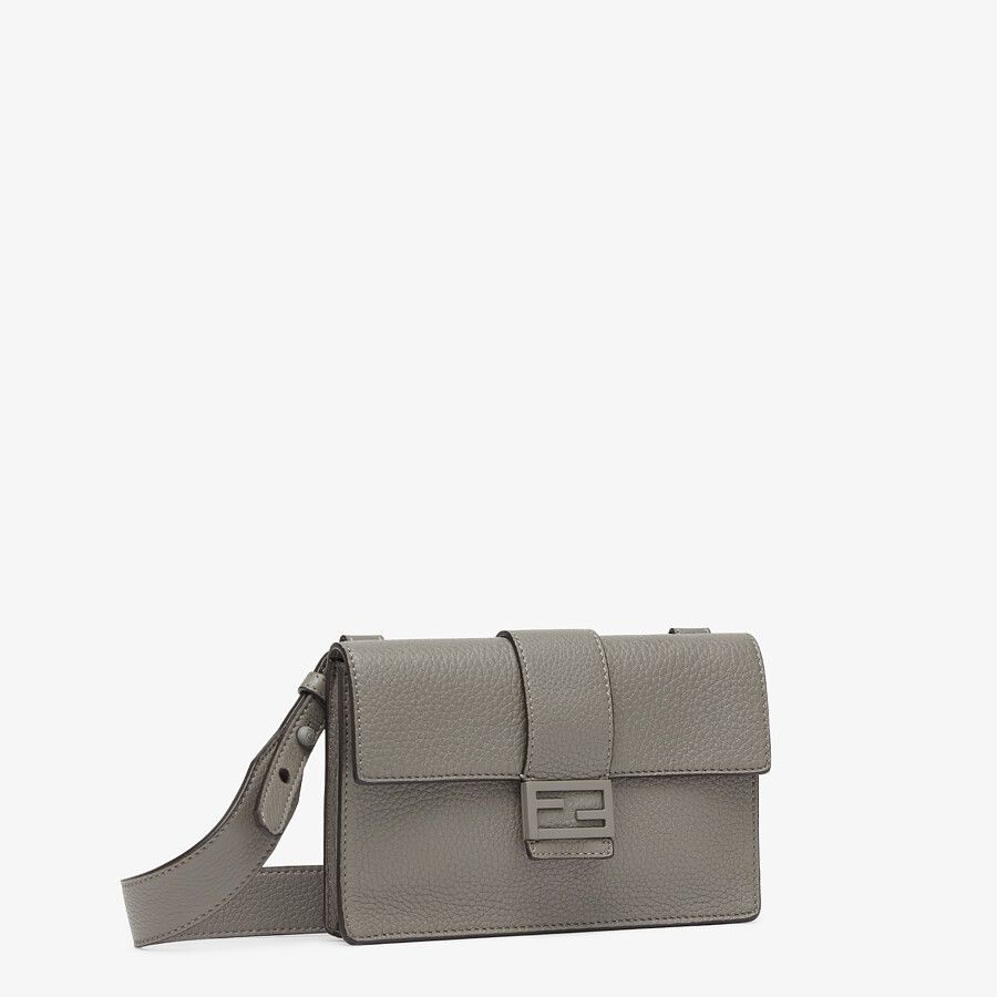 Gray leather bag - 2