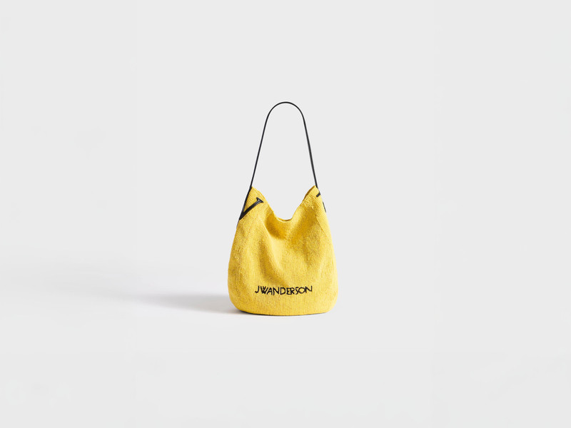 SMALL BEADED BULB BAG IN YELLOW 6