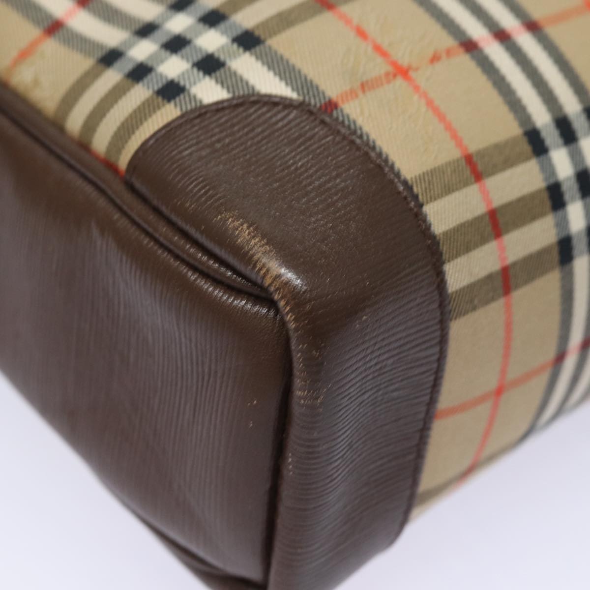 Burberry Nova Check Hand Bag Canvas Beige - 15