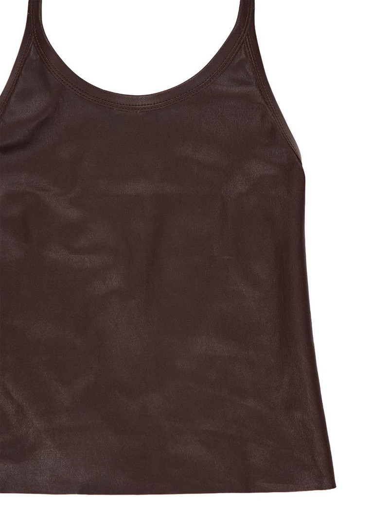 Cherry halter-neck leather top 3