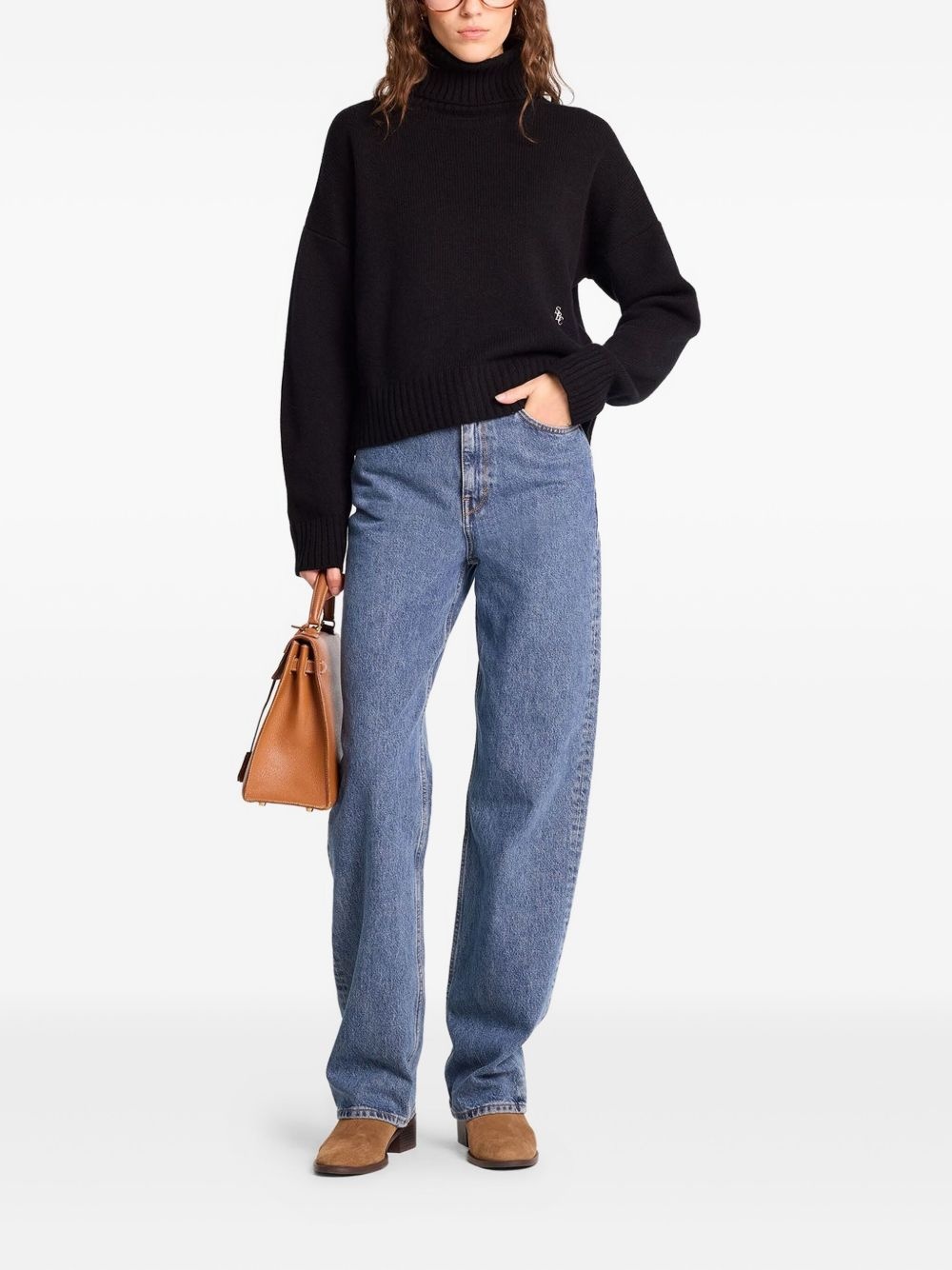 logo-embroidered jumper - 2