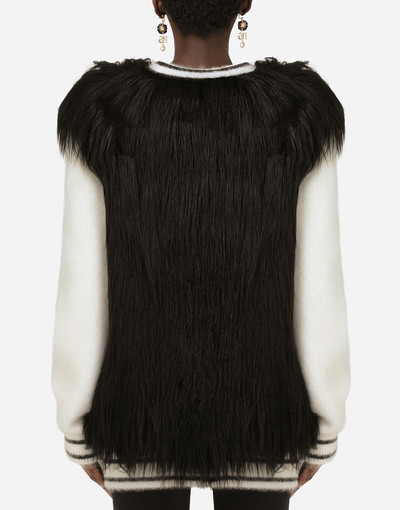 Dolce & Gabbana Cashmere and faux fur cardigan outlook