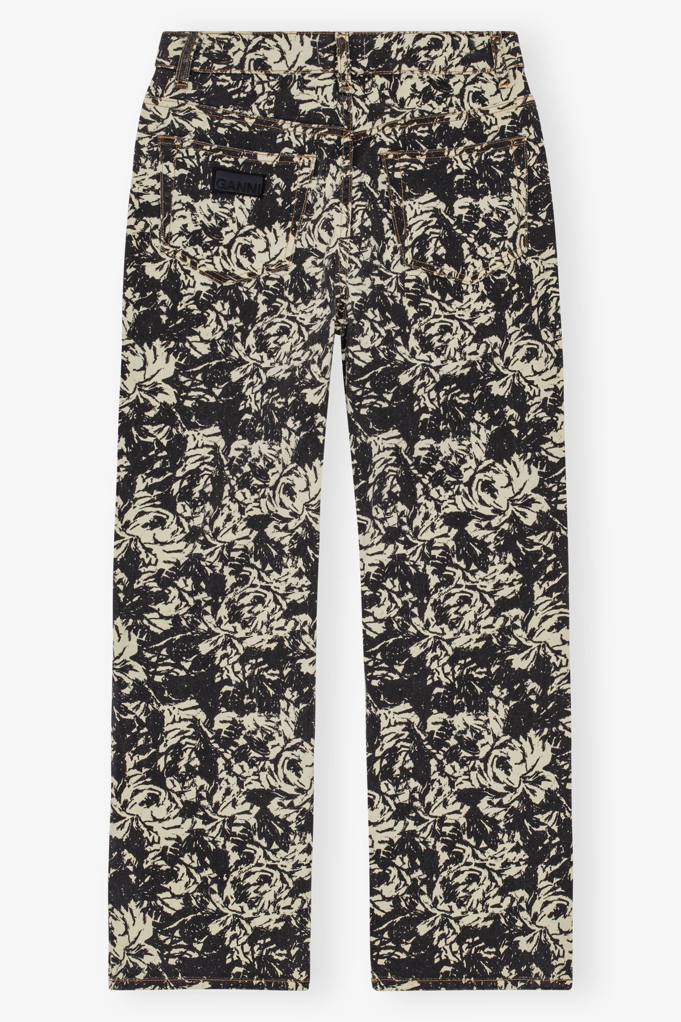 FLORAL PRINTED BETZY CROPPED JEANS - 5