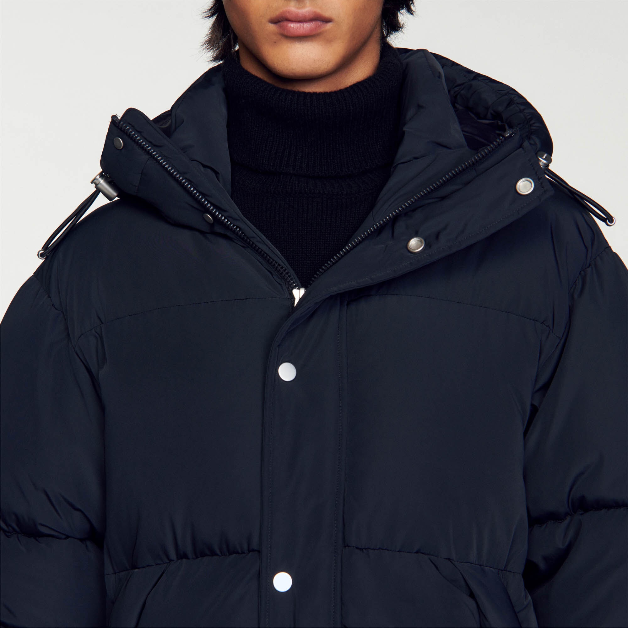 3/4-LENGTH HOODED PUFFER JACKET - 4