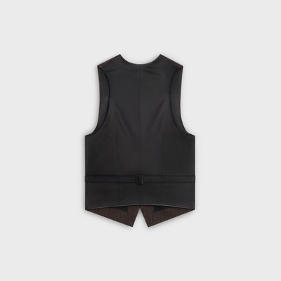 CELINE U-NECK WAISTCOAT IN CHALK-STRIPE FLANNEL outlook