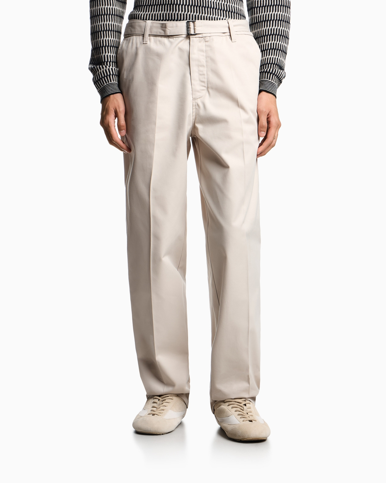 COTTON TROUSERS WITH MATCHING BELT - 4