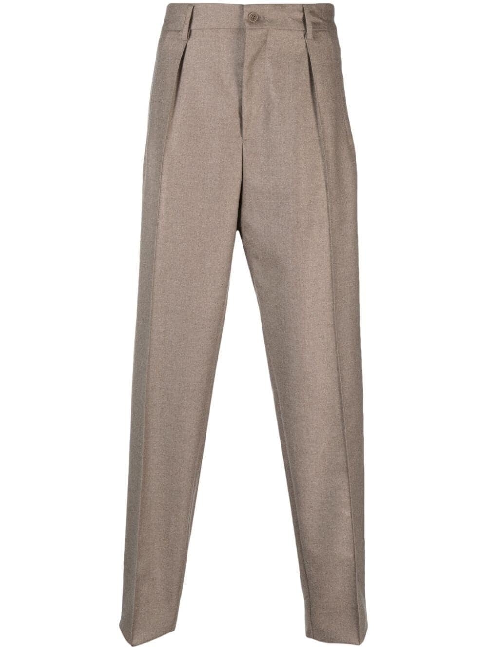 high-waist cashmere tapered trousers - 1