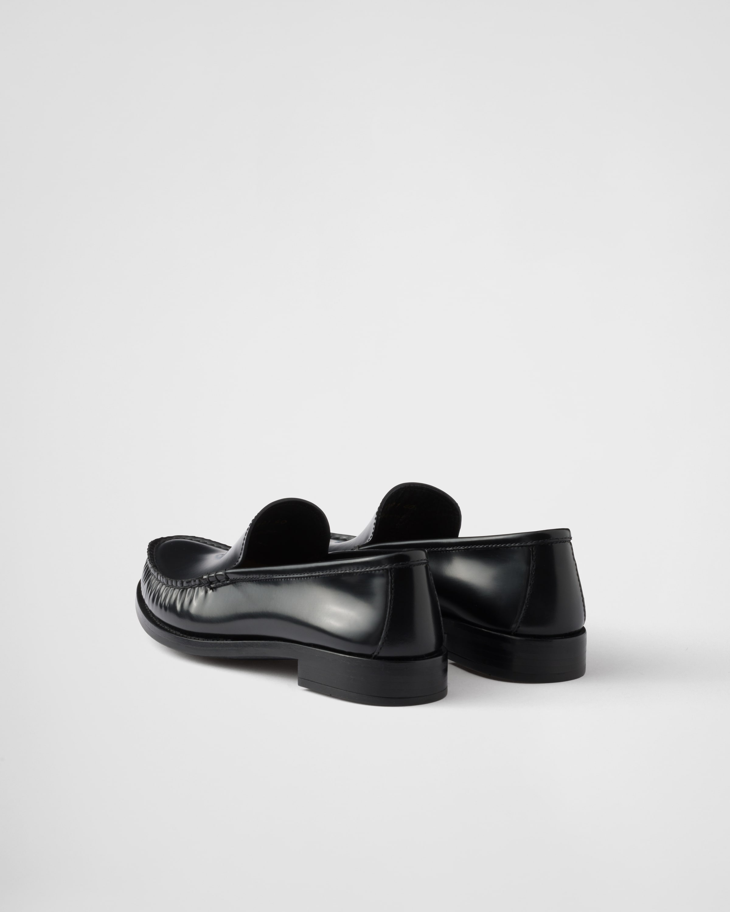 Brushed leather loafers - 4