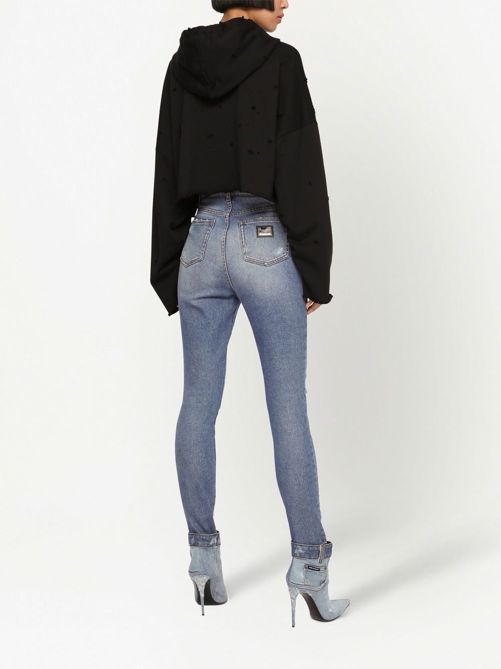 distressed slim-fit jeans - 4