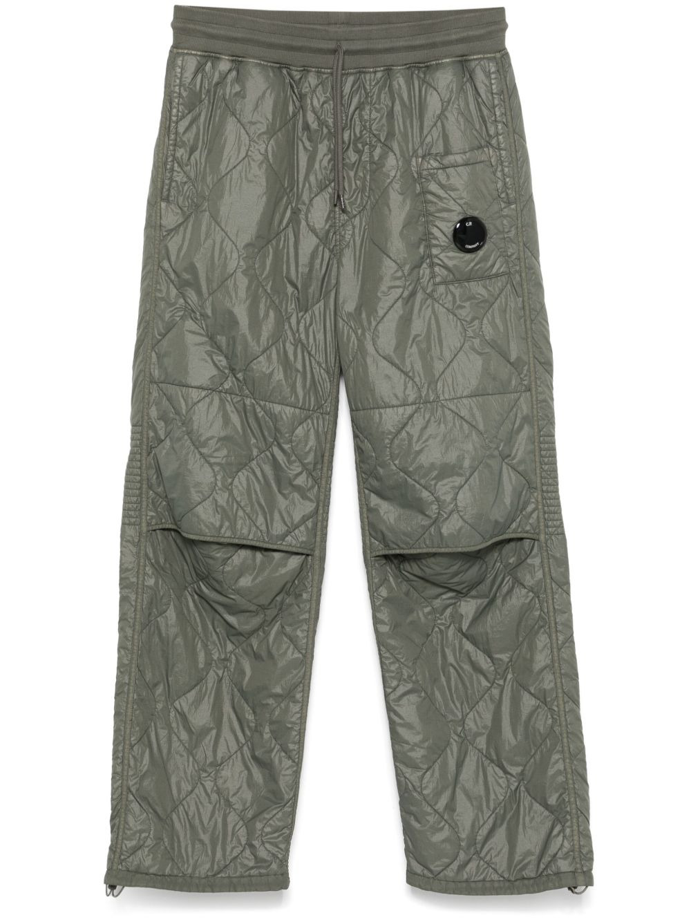 Lens-detail quilted trousers - 1