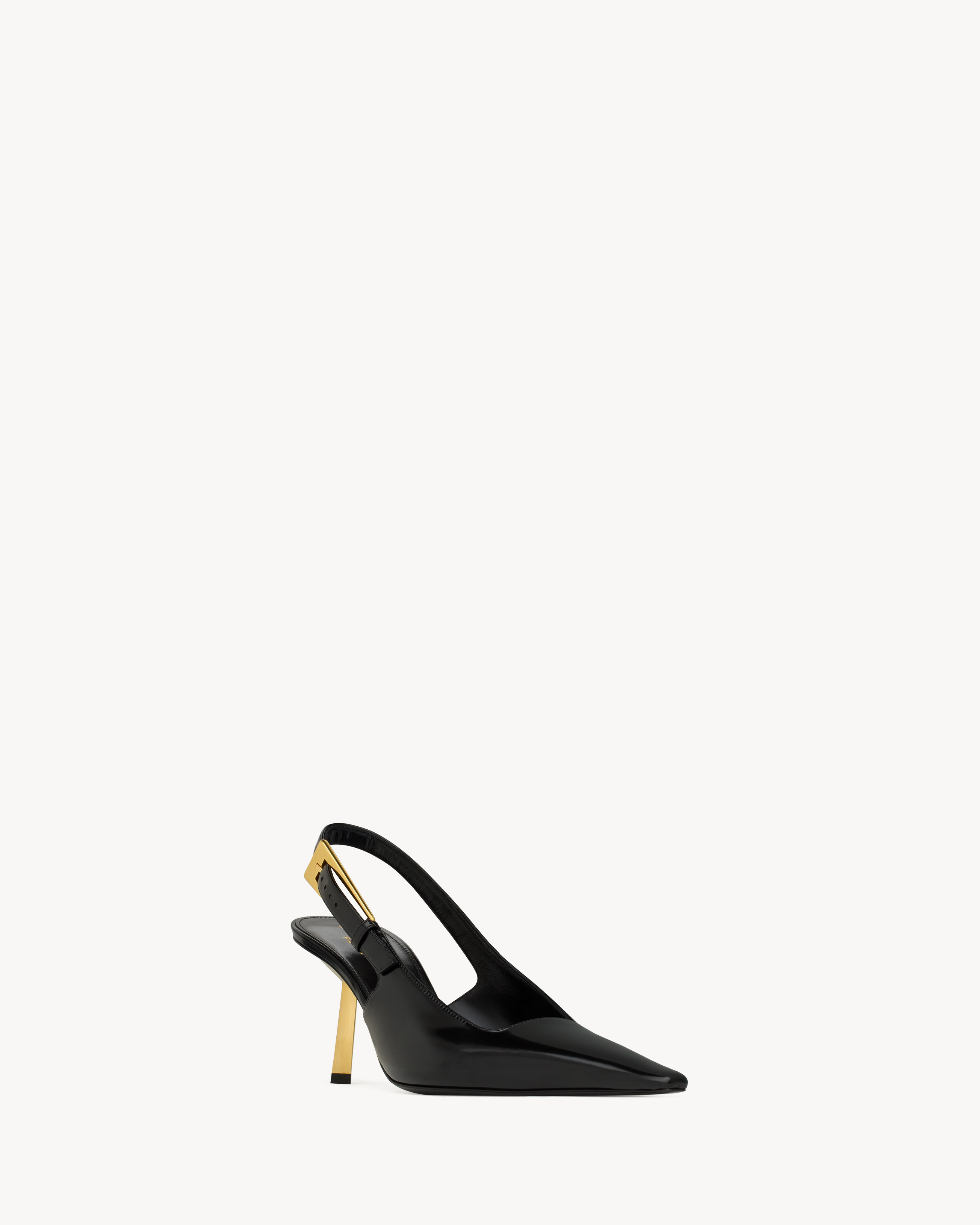 lee slingback pumps in glazed leather - 3
