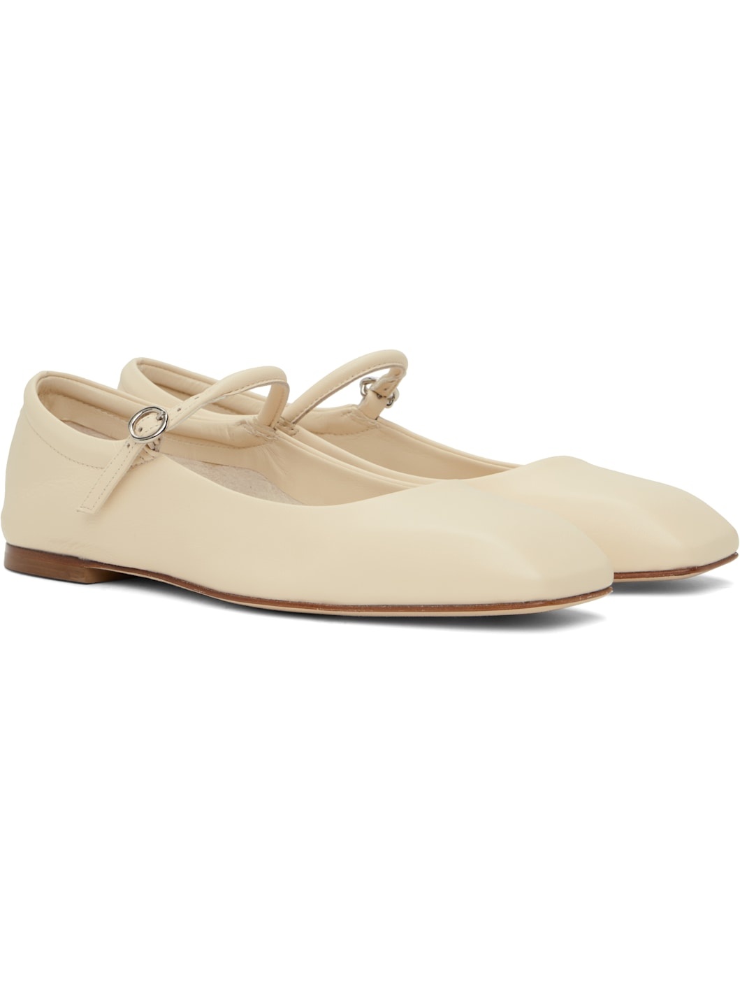 Off-White Uma Leather Mary-Jane Ballerina Flats - 4