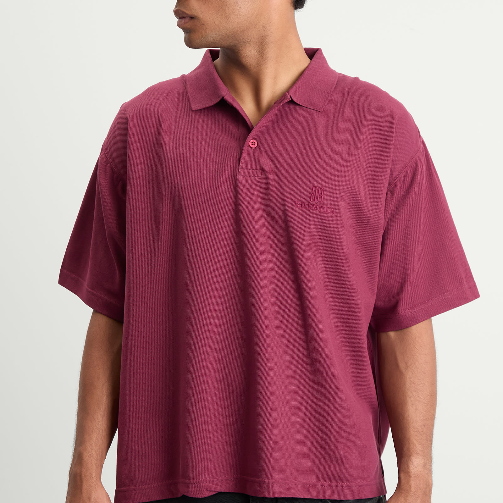 Balenciaga Nano BB Logo Pique Al Short Sleeve Regular Polo - 5