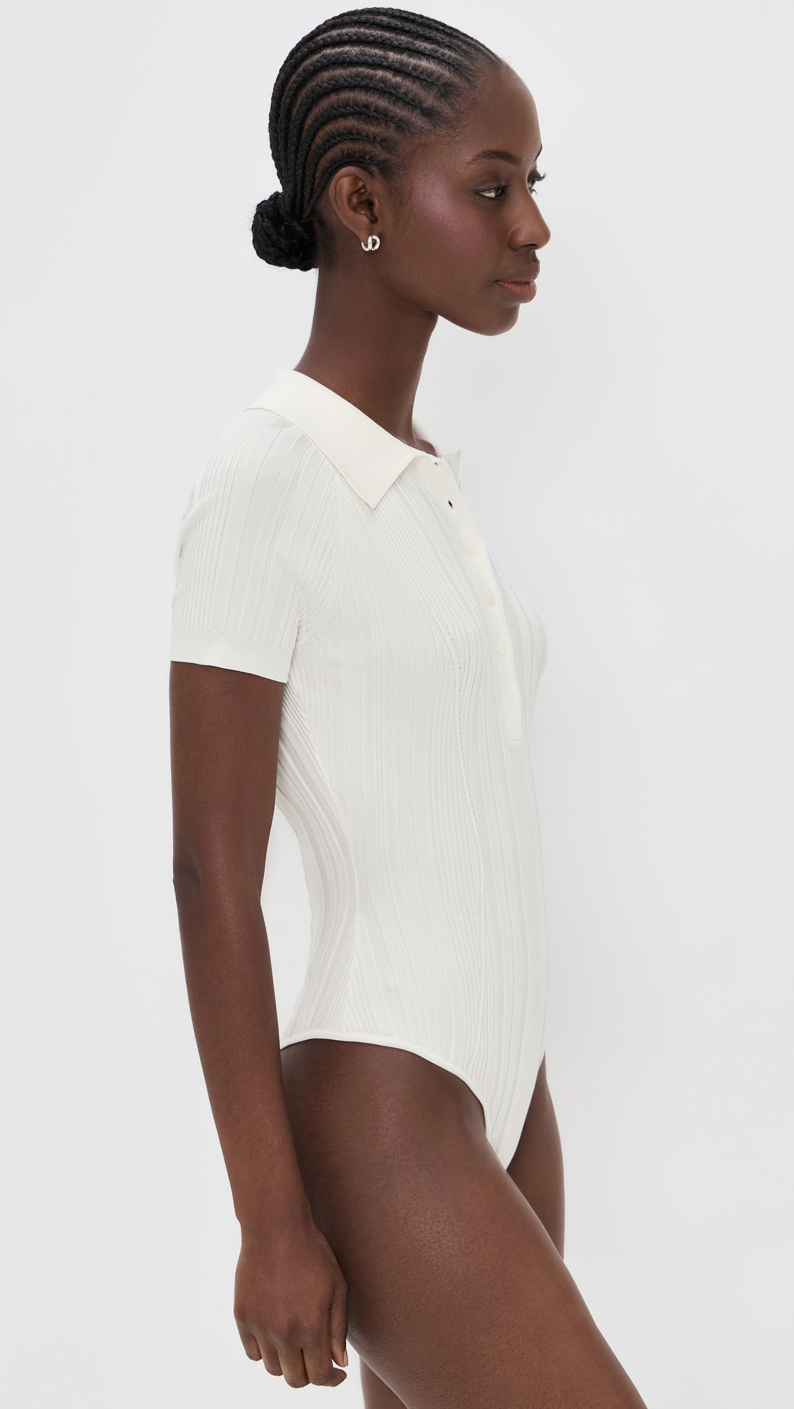 Rib Polo Thong Bodysuit - 3