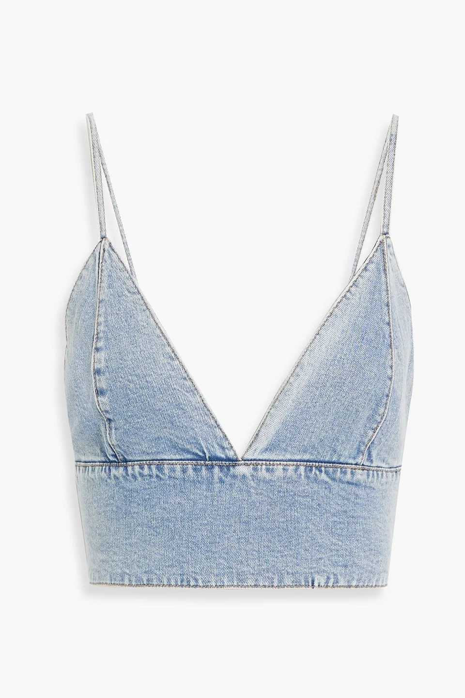 Carli faded denim bra top - 1