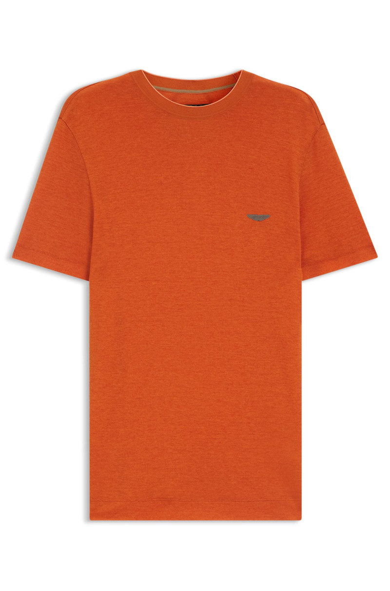 BOSS X ASTON MARTIN T-SHIRT WITH NUBUCK LOGO 1