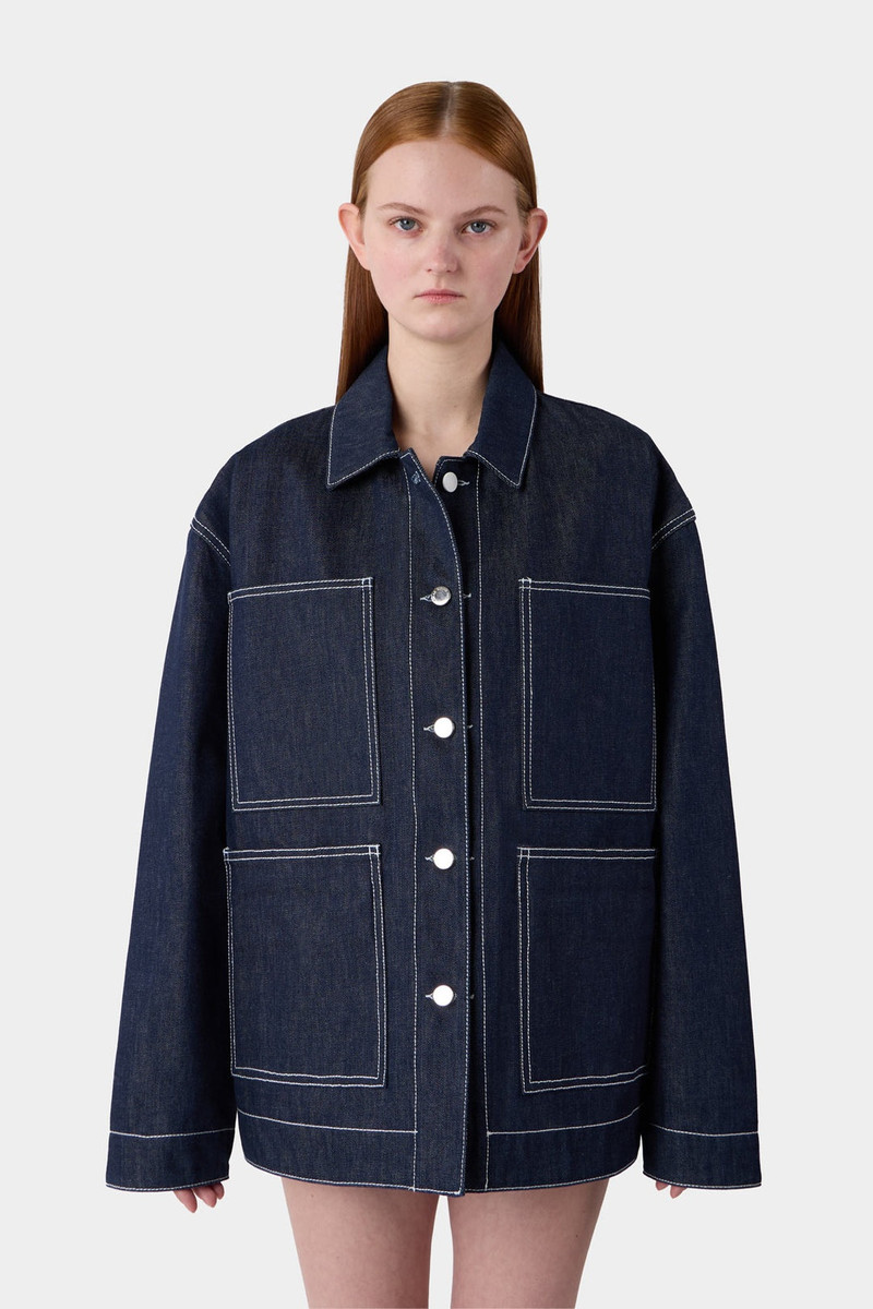 BELLIDENTRO REVERSIBLE JACKET / denim & blue stripes 8