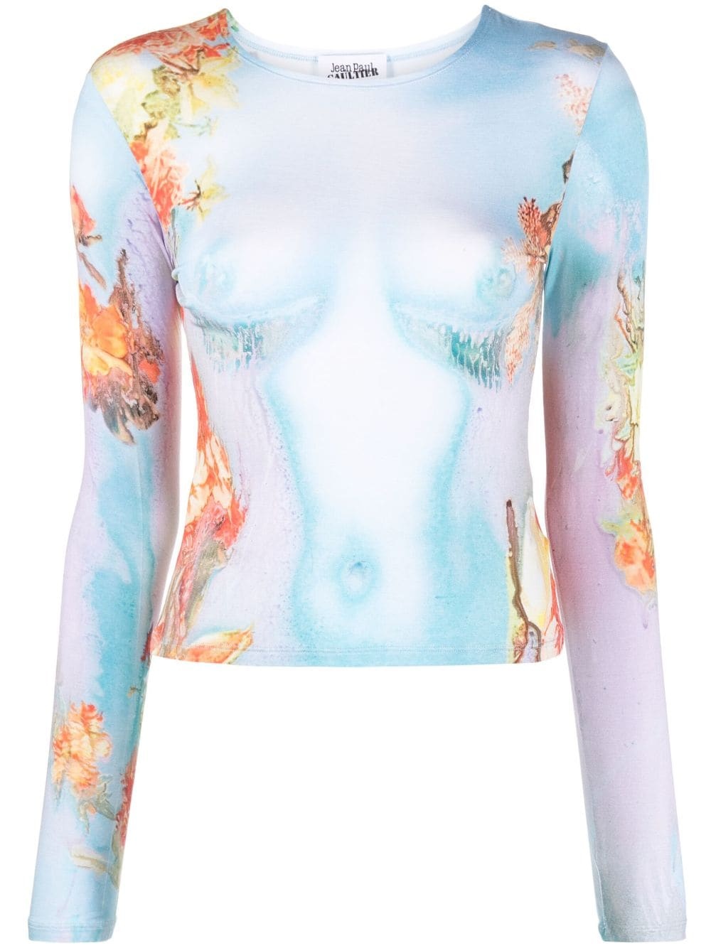 Body Flower-print mesh top - 1