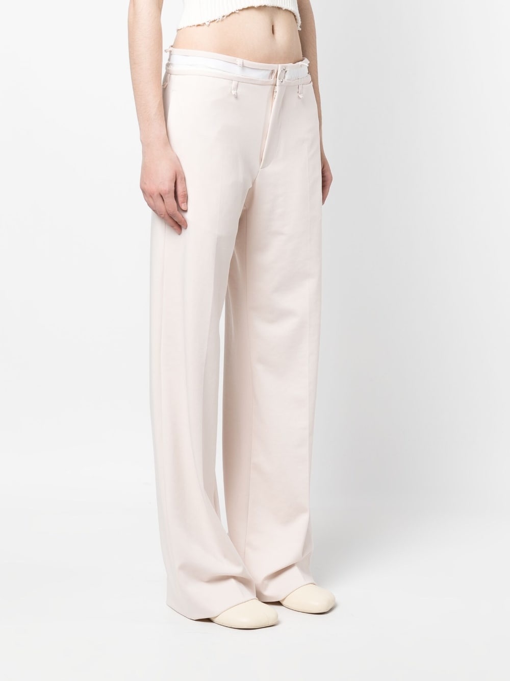 straight-leg cotton trousers - 3