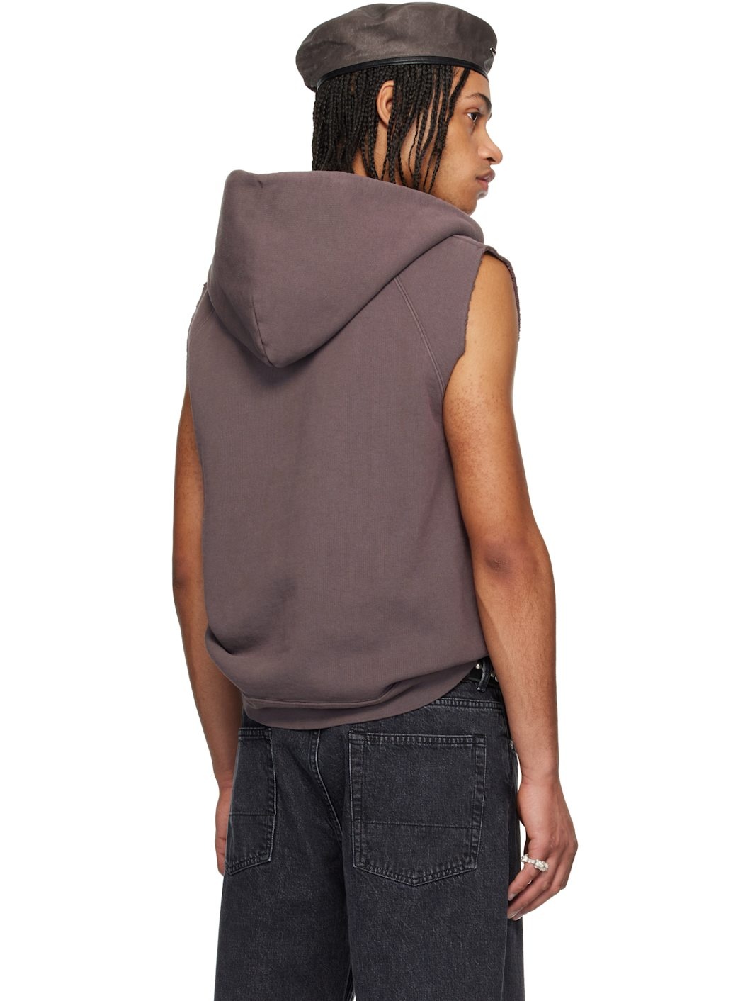 Brown Motor Vest Hoodie - 3