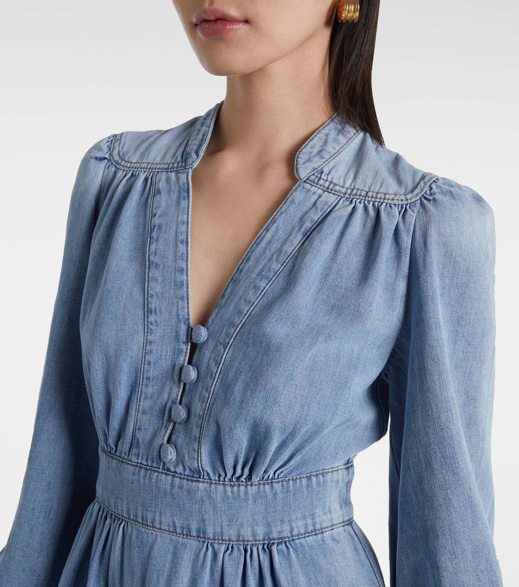 Lucky denim midi dress - 4