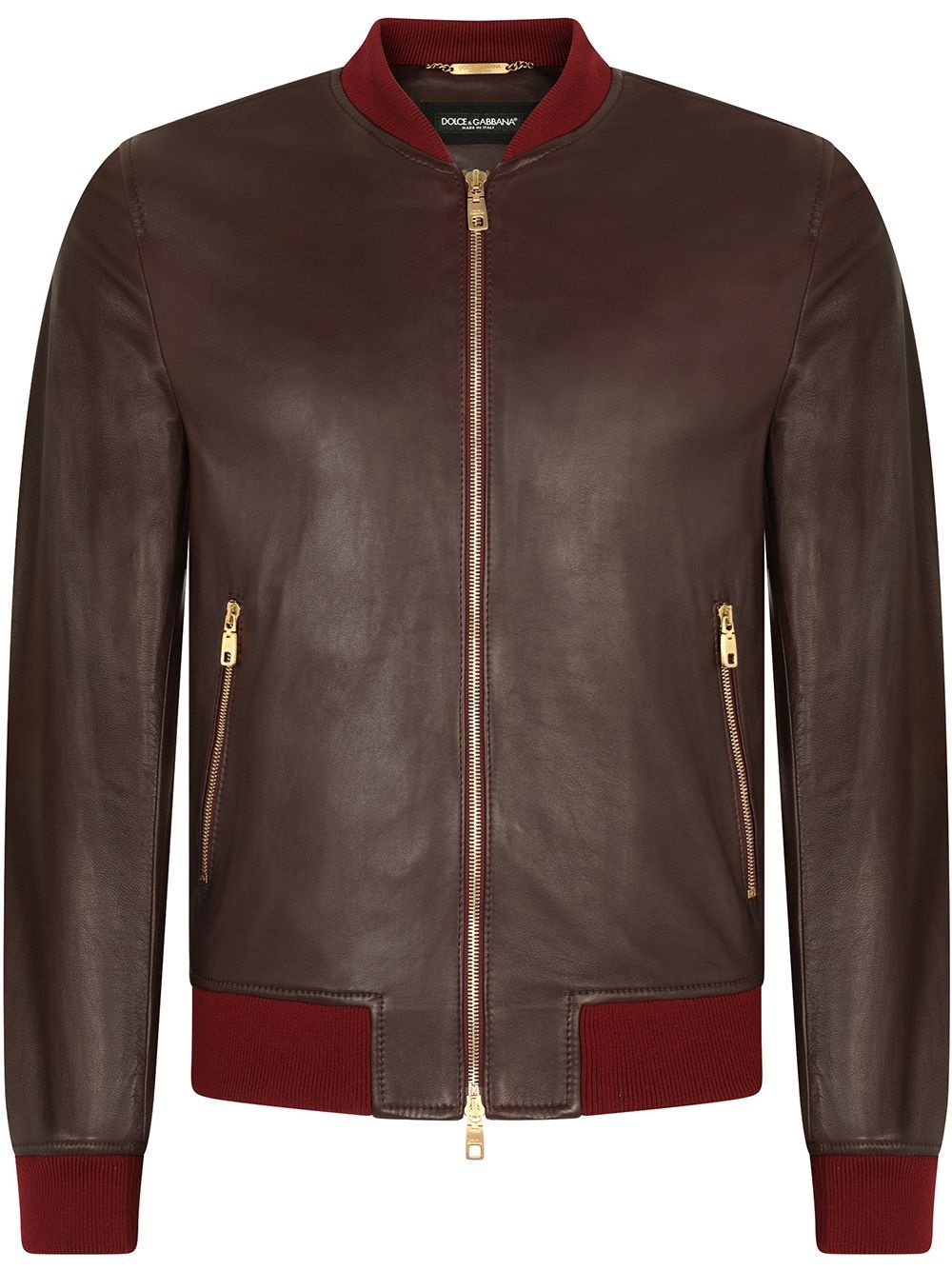 leather bomber jacket - 1