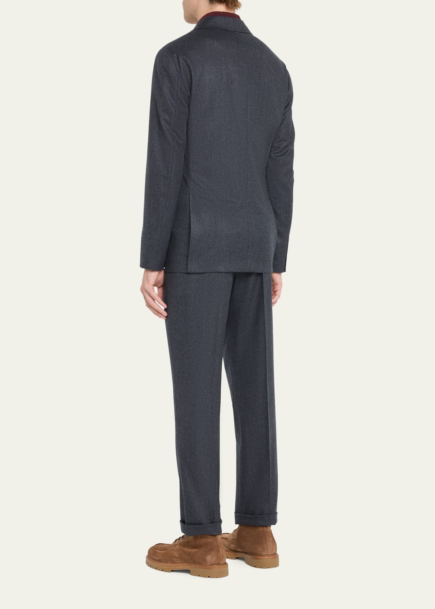 Men's Wool Flannel Patch-Pocket Suit - 3