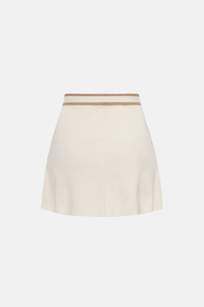 Alessandra Rich RIBBED KNIT FLARED MINI SKIRT WITH LUREX DETAILS outlook