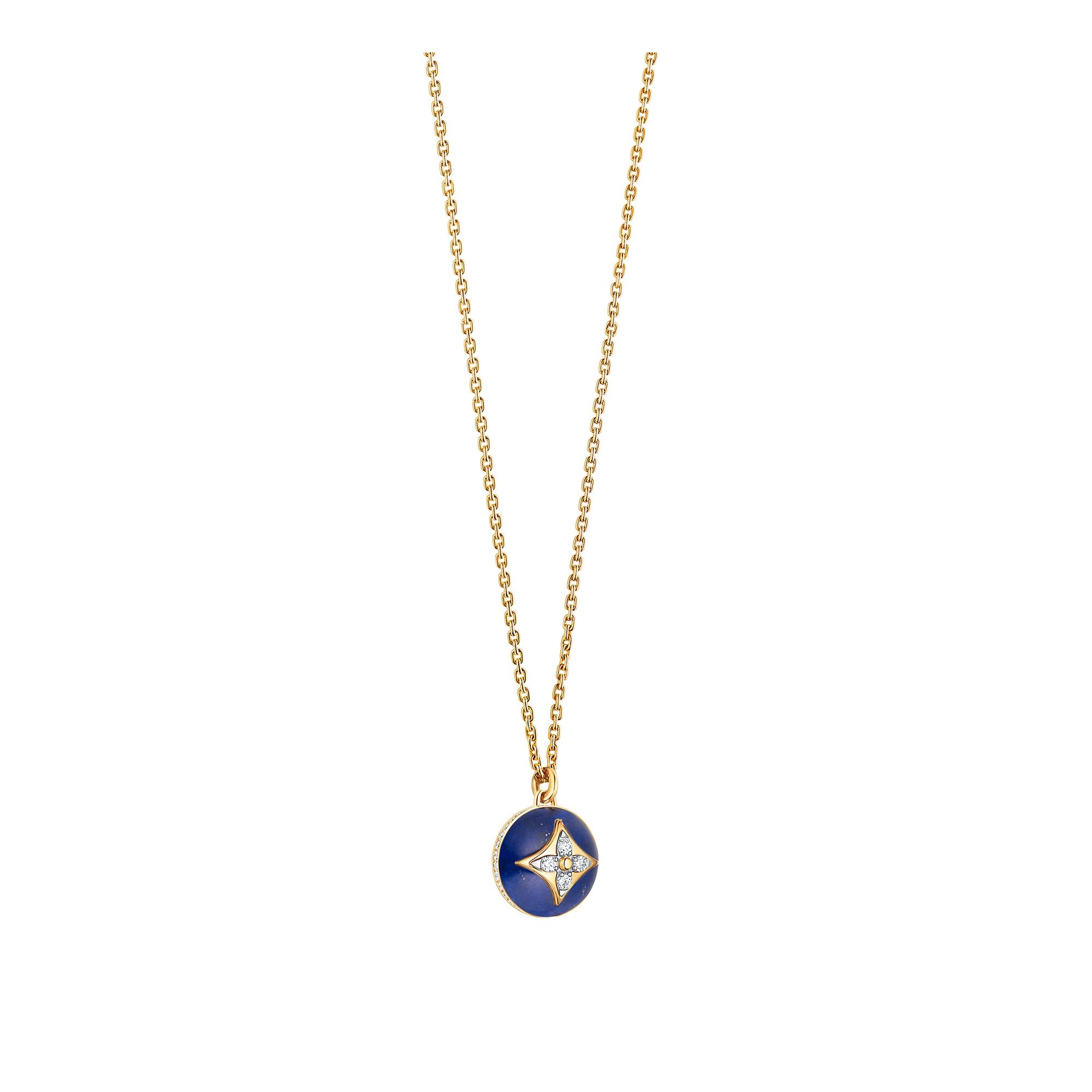 B Blossom Pendant, Yellow Gold, Lapis Lazuli and Diamonds - 2