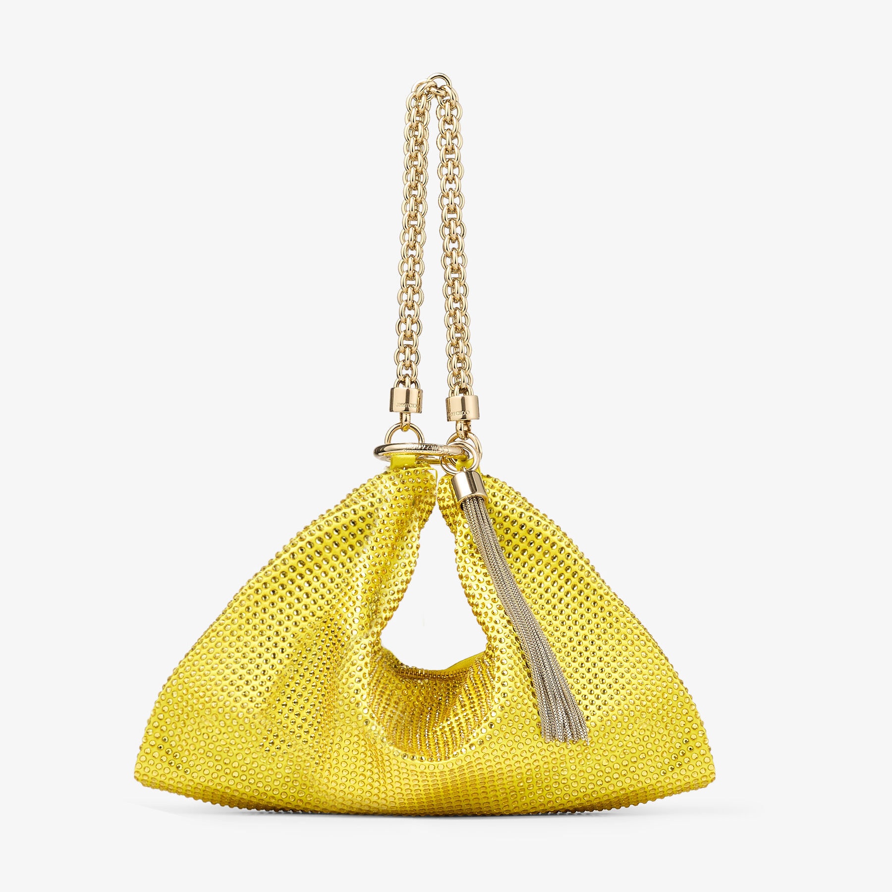 Callie
Canary Satin Crystal Clutch Bag - 1