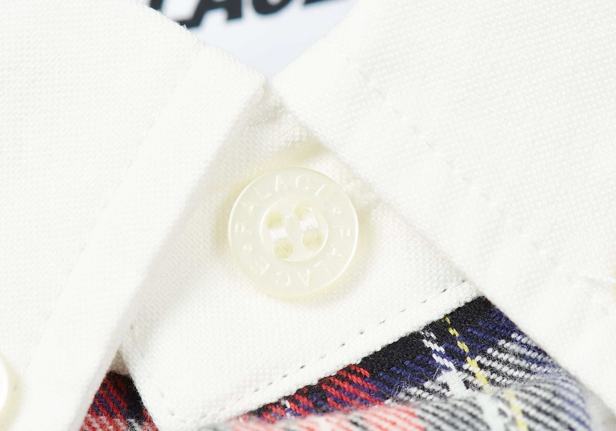 CHECK PANEL CHAMBRAY SHIRT WHITE - 4