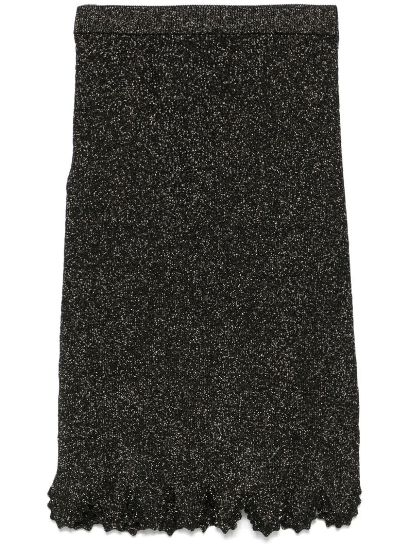 scallop knitted midi skirt 1