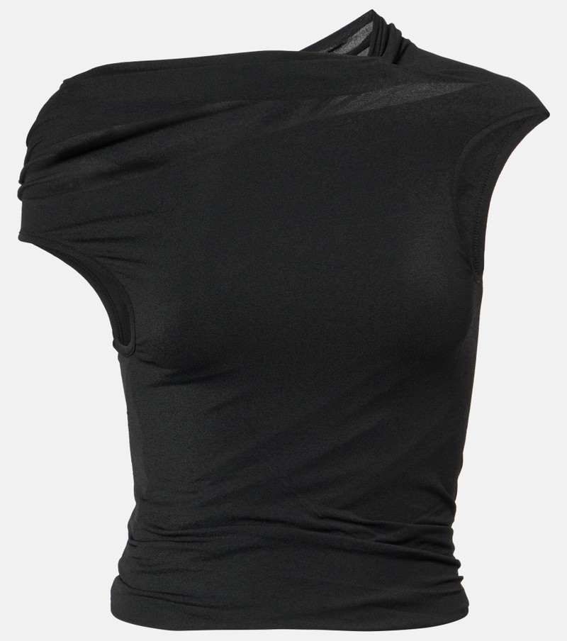 Draped jersey minidress - 1