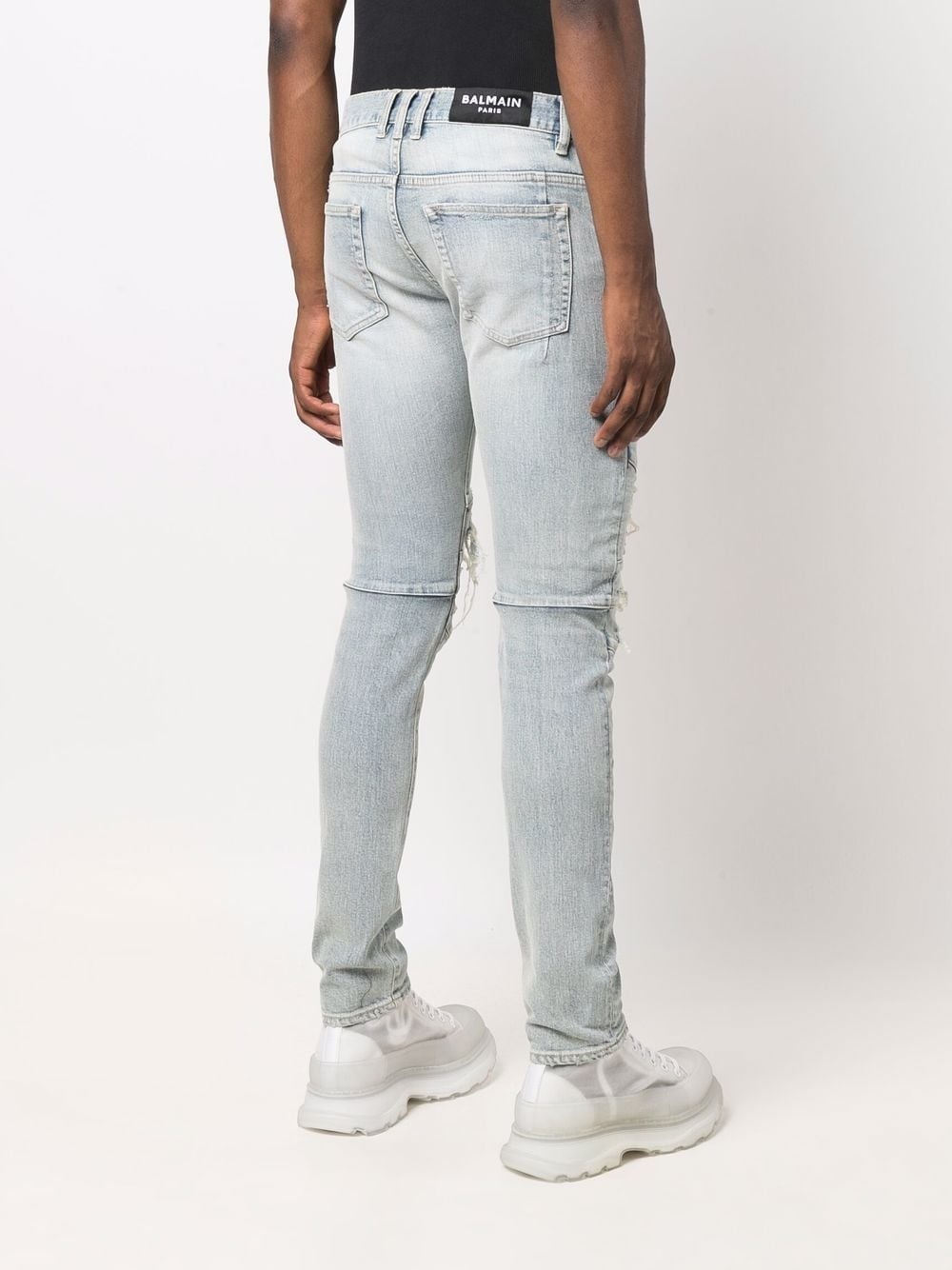 distressed-effect skinny jeans - 4