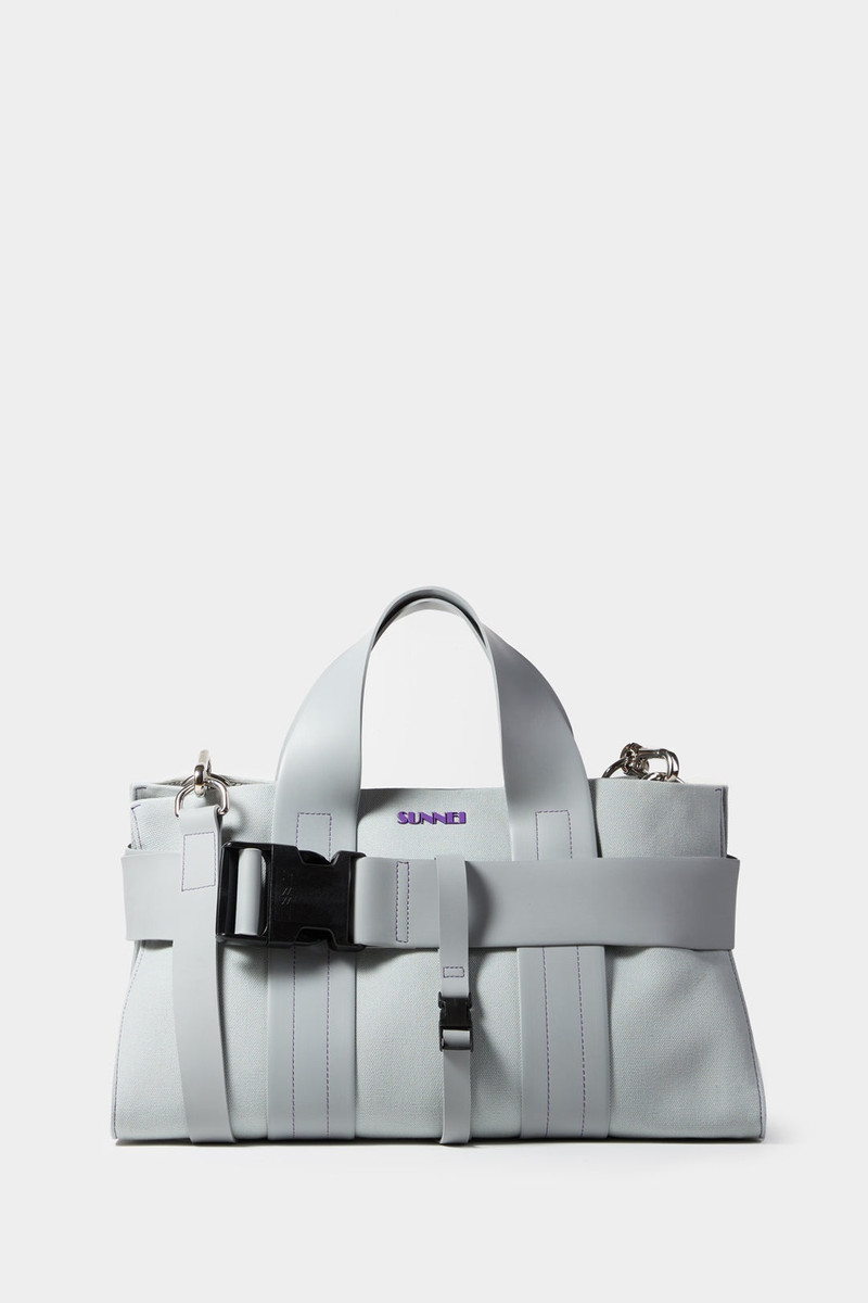 SMALL PARALLELEPIPEDO MESSENGER BAG / grey 1