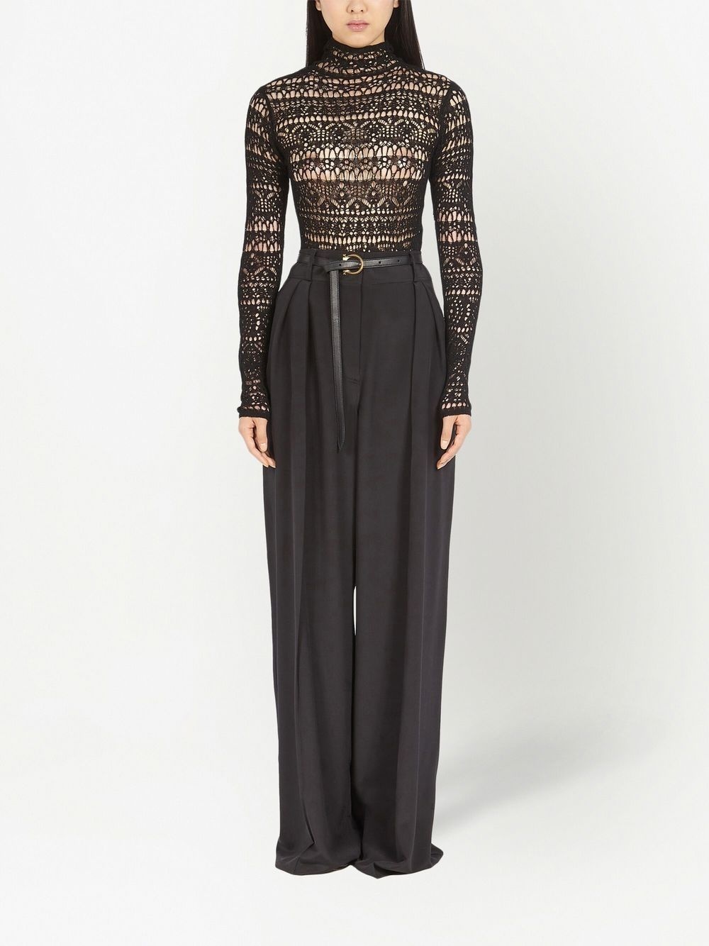 belted palazzo trousers - 2