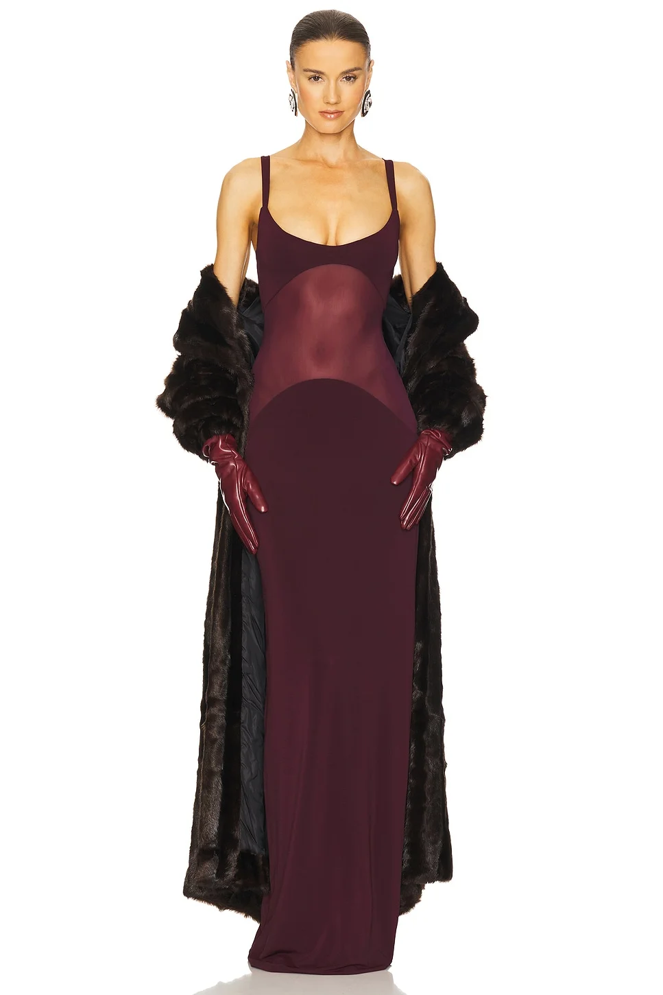 Sheer Knit Curve Maxi Dress - 1
