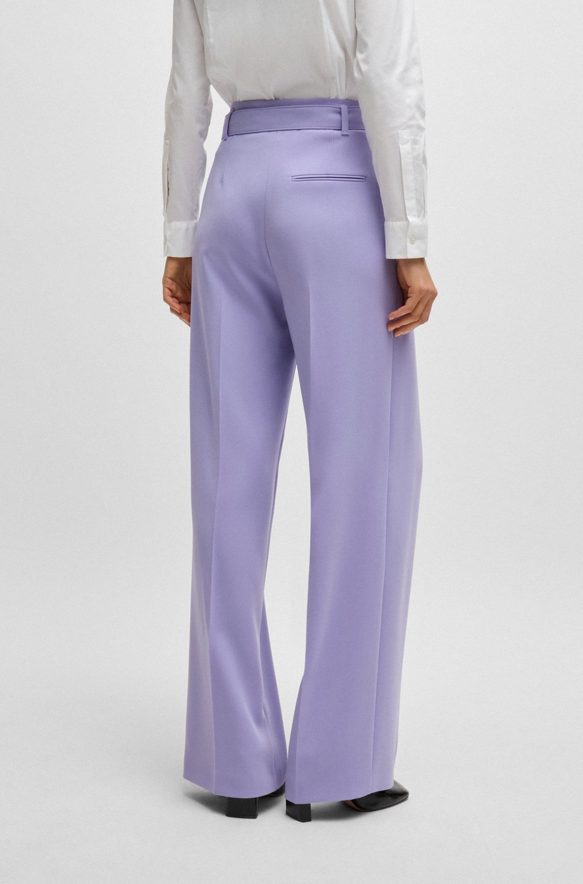 RELAXED-FIT TROUSERS IN CREASE-RESISTANT JAPANESE CREPE - 4