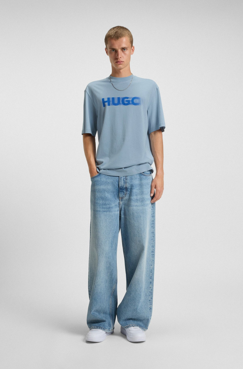 HUGO ALL-GENDER T-SHIRT WITH BLURRED LOGO PRINT outlook