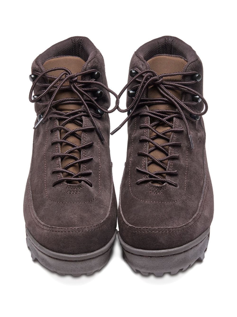 lace-up suede boots - 4