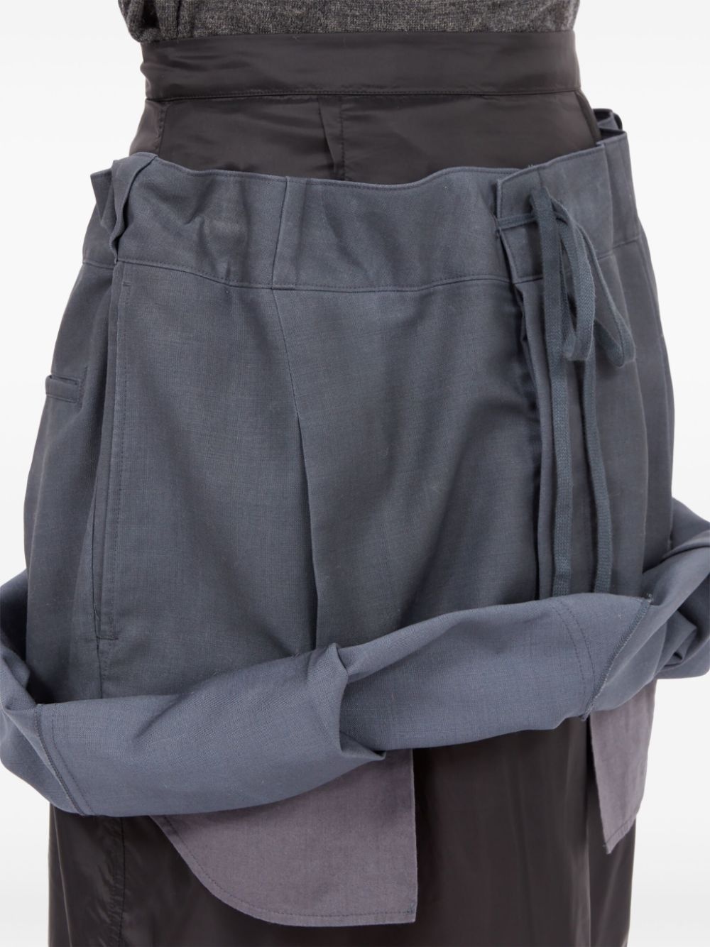 layered knee-length skirt - 7