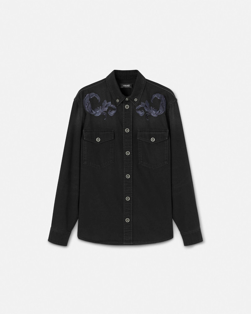 Embroidered Barocco Denim Overshirt 1