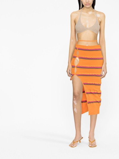 JACQUEMUS buttoned ribbed-knit skirt outlook