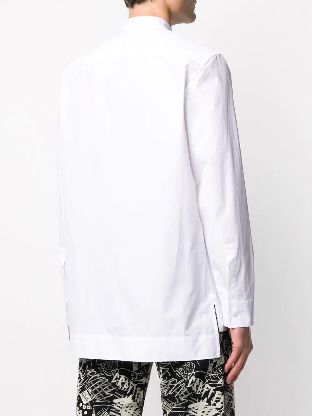 mock stitch collar shirt - 4